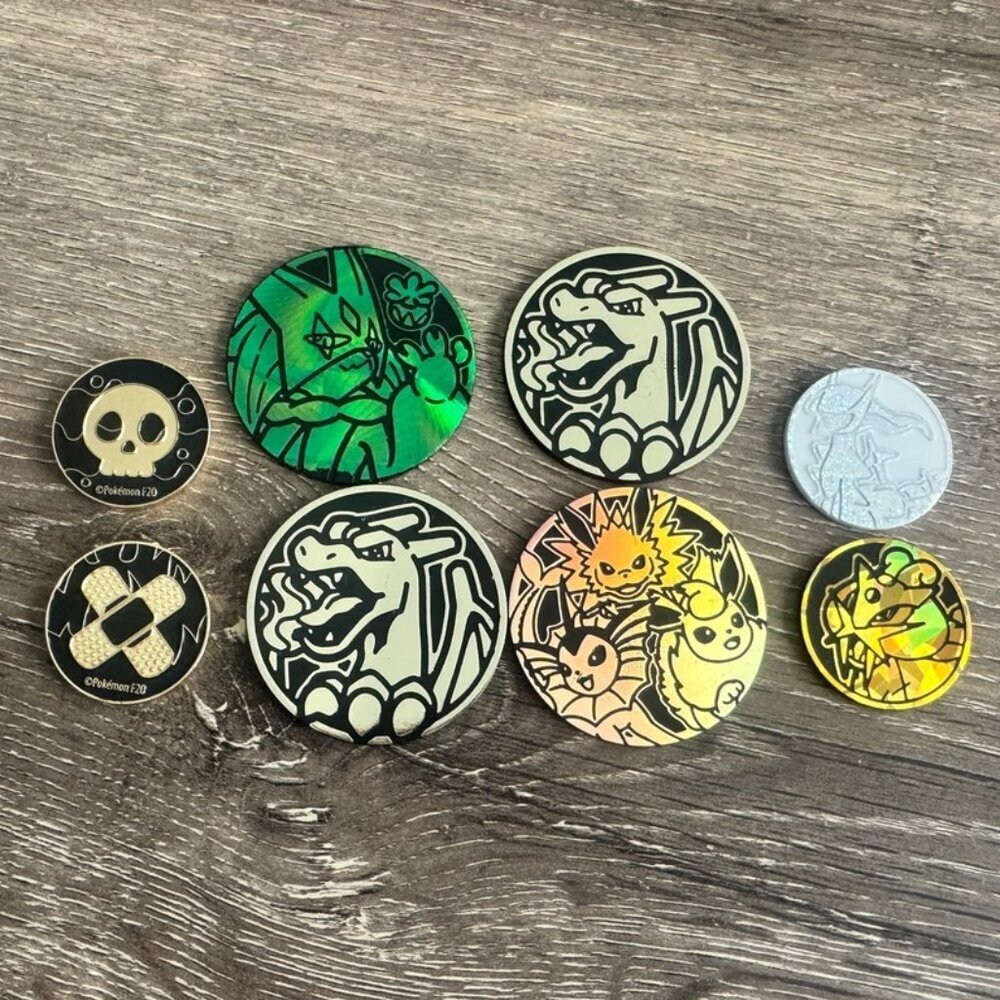 Set of 8 Mixed Pokémon Game Coins